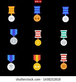 awards set stock vector illustration icon