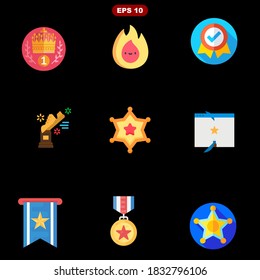 icono de ilustración vectorial de conjunto de premios