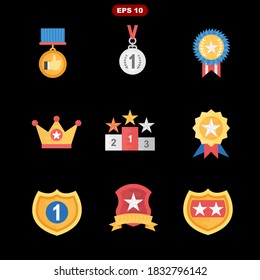 awards set stock vector illustration icon