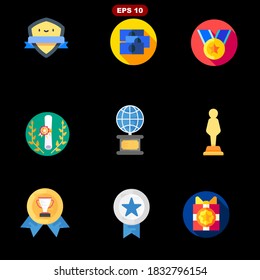 awards set stock vector illustration icon