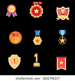 awards set stock vector illustration icon