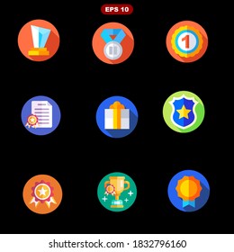 awards set stock vector illustration icon