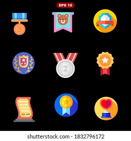 icono de ilustración vectorial de conjunto de premios