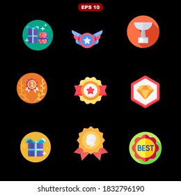 icono de ilustración vectorial de conjunto de premios