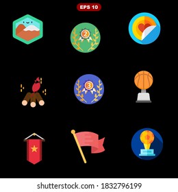 icono de ilustración vectorial de conjunto de premios