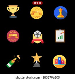awards set stock vector illustration icon
