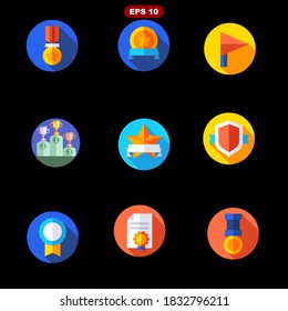 awards set stock vector illustration icon