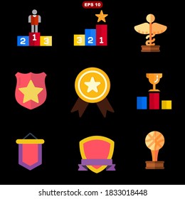 awards set stock vector illustration icon