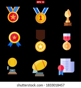 awards set stock vector illustration icon