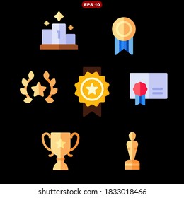 awards set stock vector illustration icon