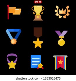 awards set stock vector illustration icon