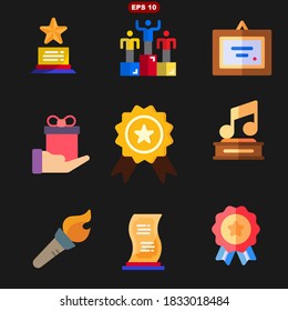 icono de ilustración vectorial de conjunto de premios