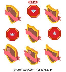 awards set stock vector illustration icon