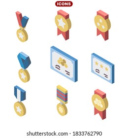awards set stock vector illustration icon