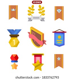 icono de ilustración vectorial de conjunto de premios