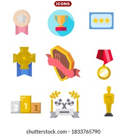 awards set stock vector illustration icon