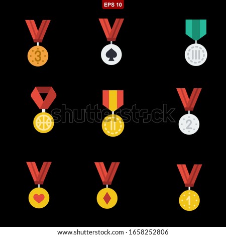 awards set stock vector illustration icon