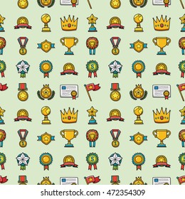 Awards and trophy icons set,eps10