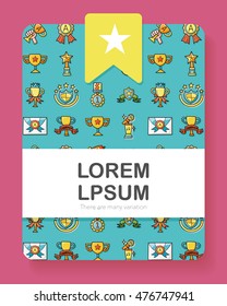 Awards and trophy icons set,eps10