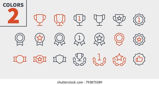 Awards UI Pixel Perfect Well-crafted Vector Thin Line Icons 48x48 Ready for 24x24 Grid for Web Graphics and Apps with Editable Stroke. Simple Minimal Pictogram