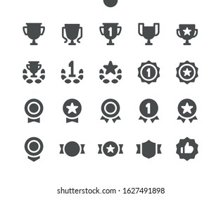 Awards v1 UI Pixel Perfect Well-crafted Vector Solid Icons 48x48 Ready for 24x24 Grid for Web Graphics and Apps. Simple Minimal Pictogram
