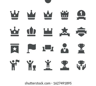 Awards v4 UI Pixel Perfect Well-crafted Vector Solid Icons 48x48 Ready for 24x24 Grid for Web Graphics and Apps. Simple Minimal Pictogram