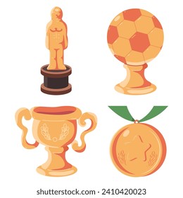Dibujo vectorial de premios aislado en un fondo blanco.