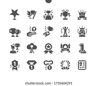 Awards Well-crafted Pixel Perfect Vector Solid Icons 30 2x Grid for Web Graphics and Apps. Simple Minimal Pictogram