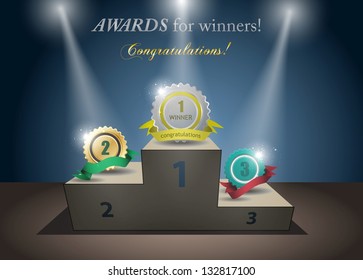 Premios para los ganadores / podio