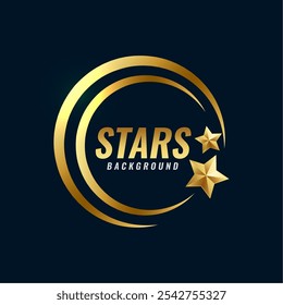 award-winning look golden star background design vector