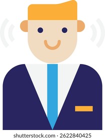 Awareness Avatar Expression Icon Vector Flat Illustration