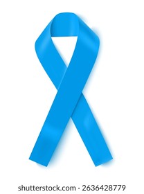 Awareness is a blue ribbon. The concept of World Prostate Cancer Day. Vector illustration. The concept of health care for men.