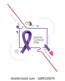 Awareness Blue Ribbon. World Prostate Cancer Day concept. Vector Illustration.