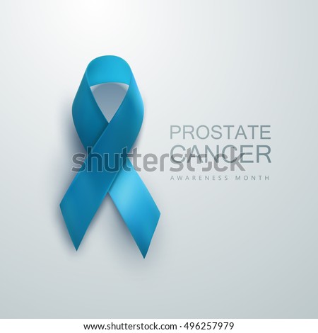 Awareness Blue Ribbon. World Prostate Cancer Day concept. Vector Illustration. Men healthcare concept Сток-фото © 