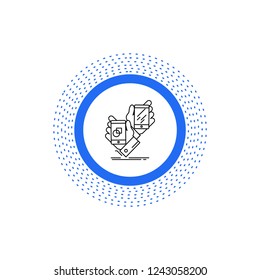 Awareness, brand, package, placement, product Line Icon. Vector isolated illustration