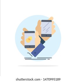 Awareness, brand, package, placement, product Flat Color Icon Vector. Vector Icon Template background