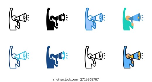 Awareness campaign icons set multiple style collection. 
