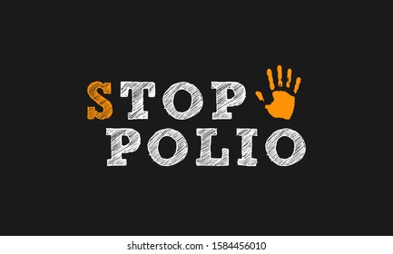 Awareness Campaign on the theme of End to Polio Virus, Vector Illustration.