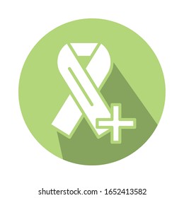 awareness campaign ribbon block style icon vector illustration design