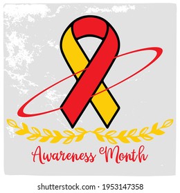 Awareness Cancer ribbon vector image.  