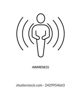 awareness concept line icon. Simple element illustration.awareness concept outline symbol design.
