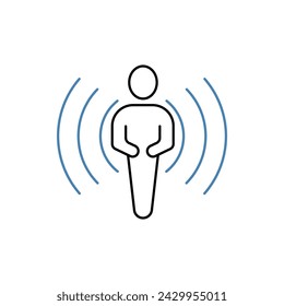 awareness concept line icon. Simple element illustration.awareness concept outline symbol design.