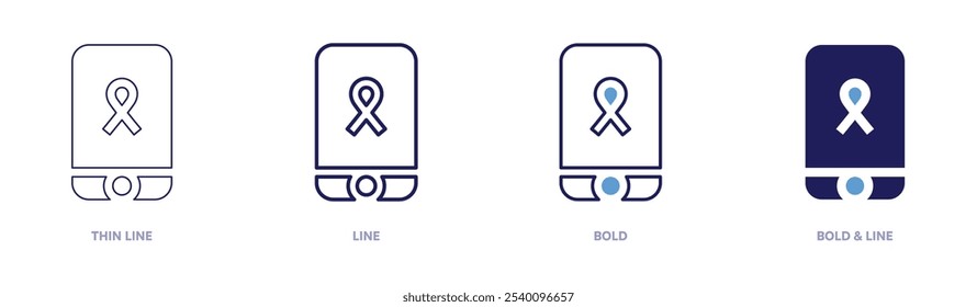 Awareness day icon in 4 different styles. Thin Line, Line, Bold, and Bold Line. Duotone style. Editable stroke.