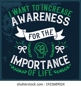 Awareness design vector illustration for t shirt or any material.