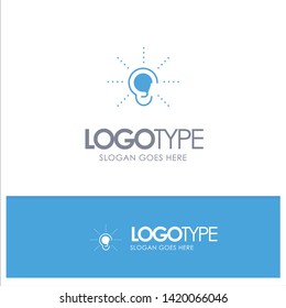 Awareness, Ear, Hear, Hearing, Listen Blue Solid Logo with place for tagline