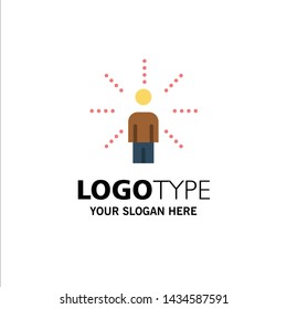 Awareness, Feel, Human, Perception, Sense Business Logo Template. Flat Color