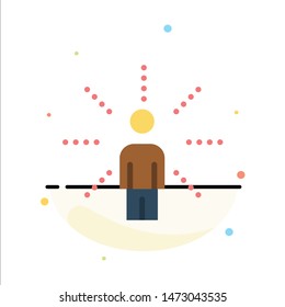 Awareness, Feel, Human, Perception, Sense Abstract Flat Color Icon Template