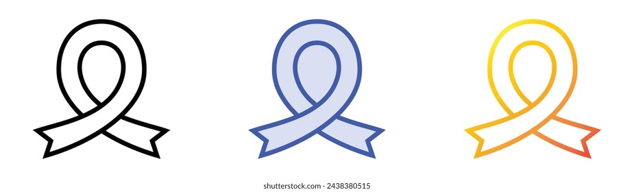 awareness icon. Linear, Blue Fill and Gradient Style Design Isolated On White Background