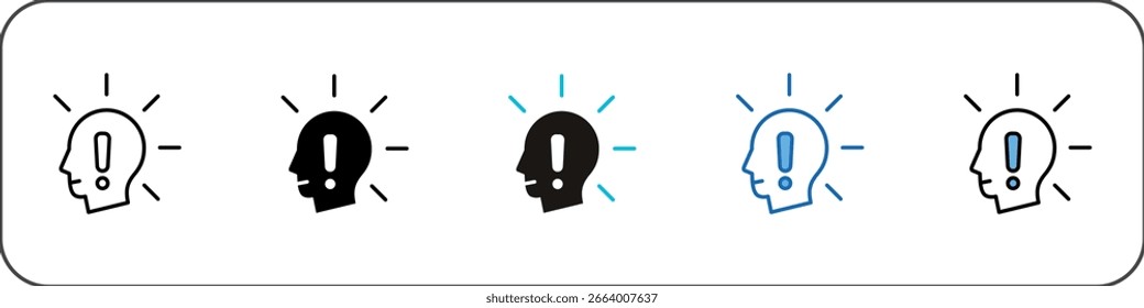 Paquete de iconos de conciencia Ilustración multiestilo