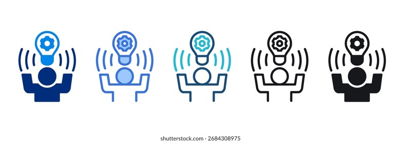 Awareness Icon Set Multiple Style Vector Illustration
